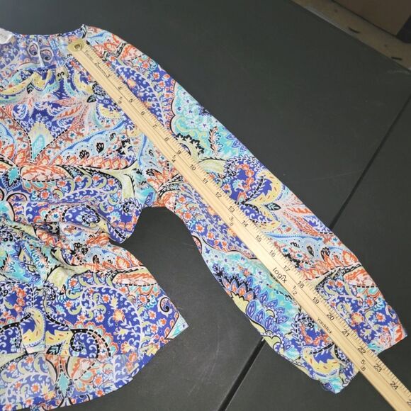 Cupio Colorful Paisley Boho Top XL - Picture 10 of 11